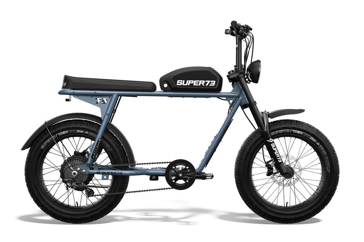 Side shot of the SUPER73-S2 ebike in Panthro Blue. @color_panthro blue