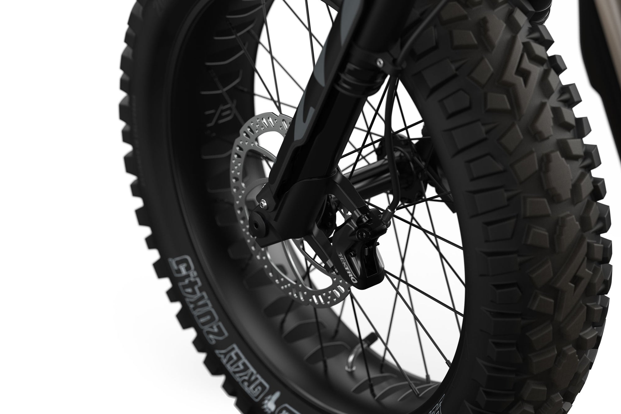 Detail shot of SUPER73 S Adventure ebike tire.