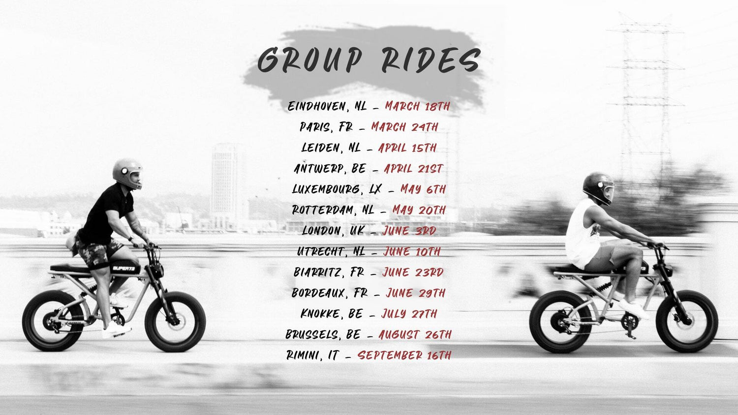 Super73 Group Rides List