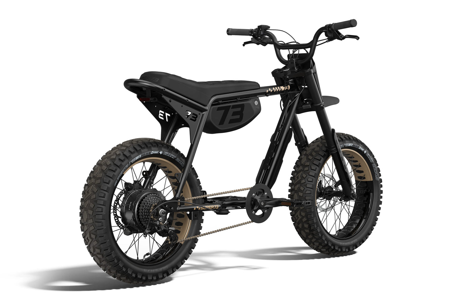 super 73 bikes S adventure limited edition black and bronze rear