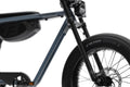 Close-up of an electric super 73 bicycle with a blurred background