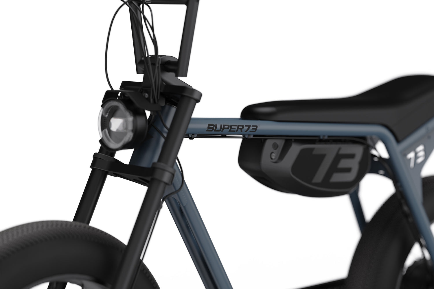 super 73 bike frame close up