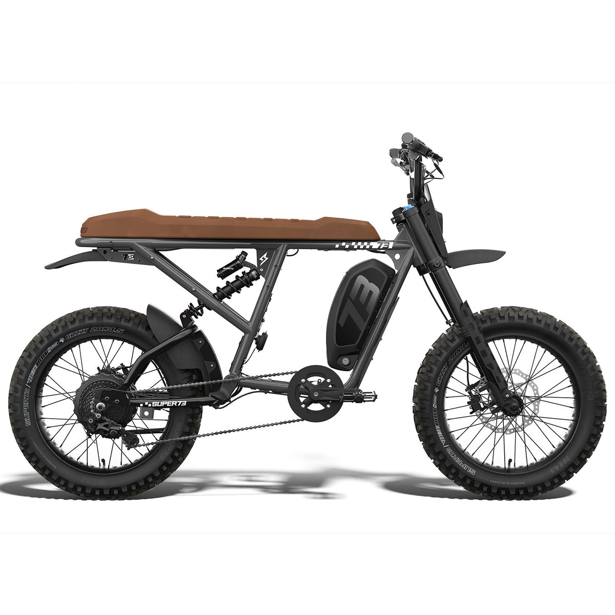 Side view of the SUPER73-R Adventure SE ebike in Palladium. @color_palladium