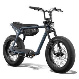 Front view of the SUPER73-ZX Core ebike in Panthro Blue. @colour_panthro blue