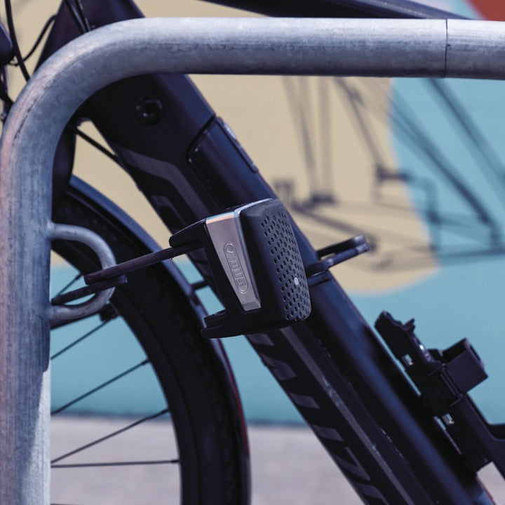detail shot of ABUS BORDO™ One bike lock in use