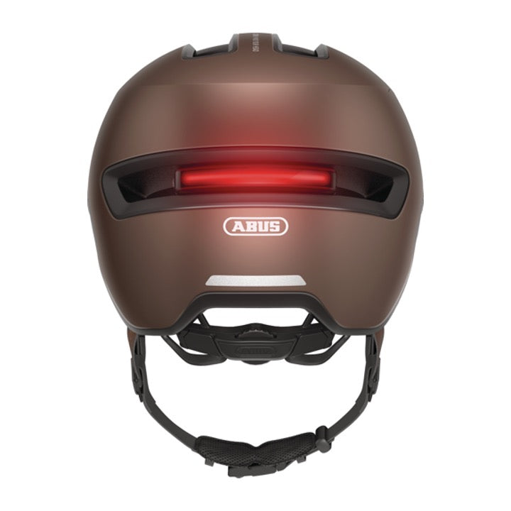 rear angle view of ABUS HUD-Y in metallic copper