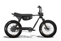 Black ZX electric bike with visible super 73branding on a white background