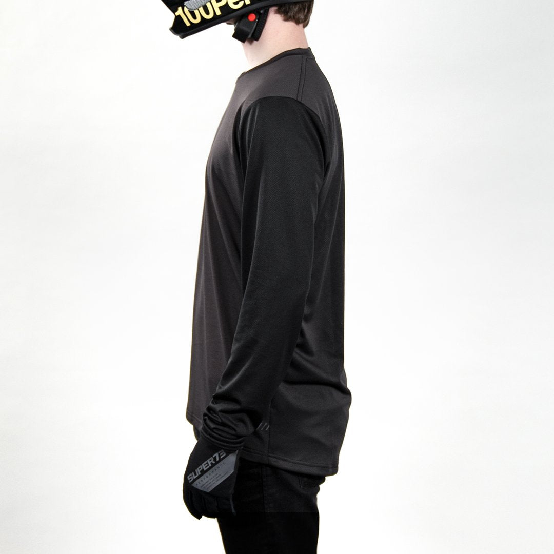 100% Super73 Ridecamp Long Sleeve Jersey Black