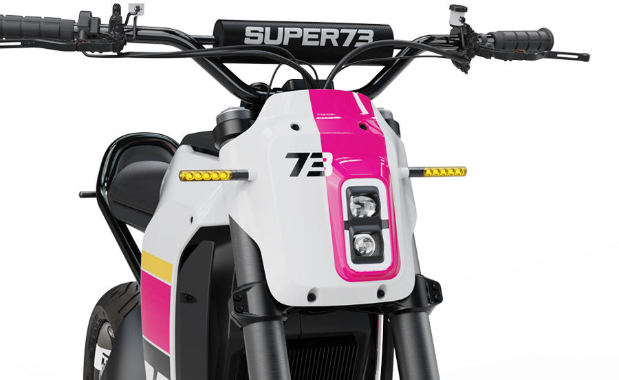 Super73-C1X electric motorbike front shot