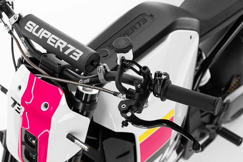 Super73-C1X electric motorbike handlebar shot