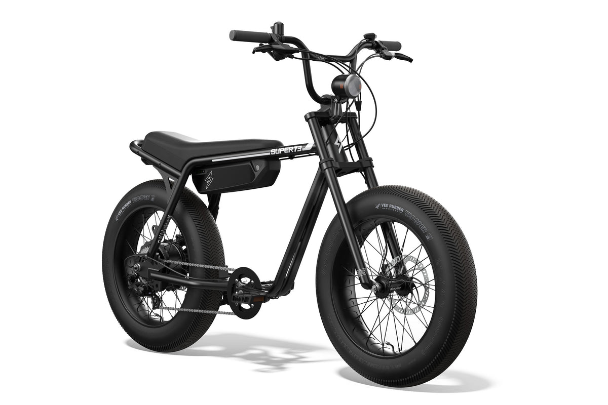 Front side view of SUPER73-Z Miami ebike in Obsidian. @color_obsidian